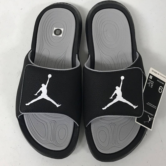 Nike Men’s Size 9 Jordan Hydro 6 Sandal, Black / Grey - Picture 2 of 7